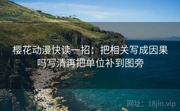 樱花动漫快读一招：把相关写成因果吗写清再把单位补到图旁