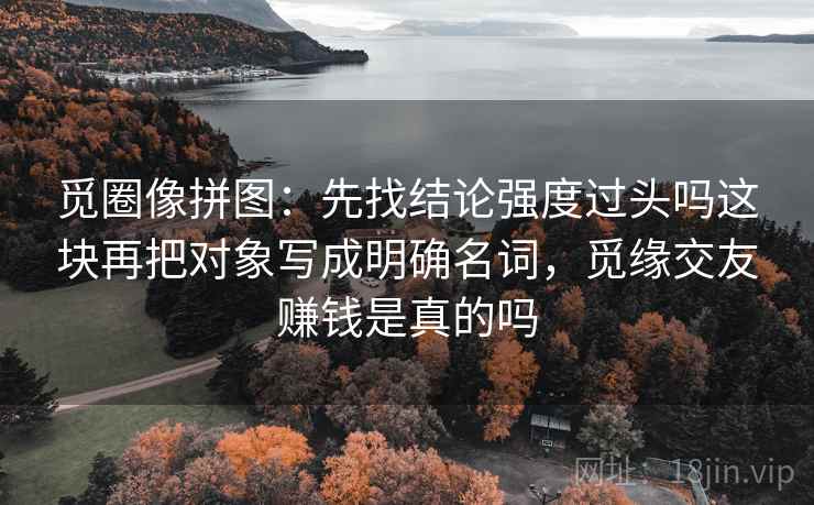 觅圈像拼图：先找结论强度过头吗这块再把对象写成明确名词，觅缘交友赚钱是真的吗