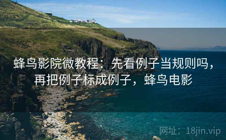 蜂鸟影院微教程：先看例子当规则吗，再把例子标成例子，蜂鸟电影
